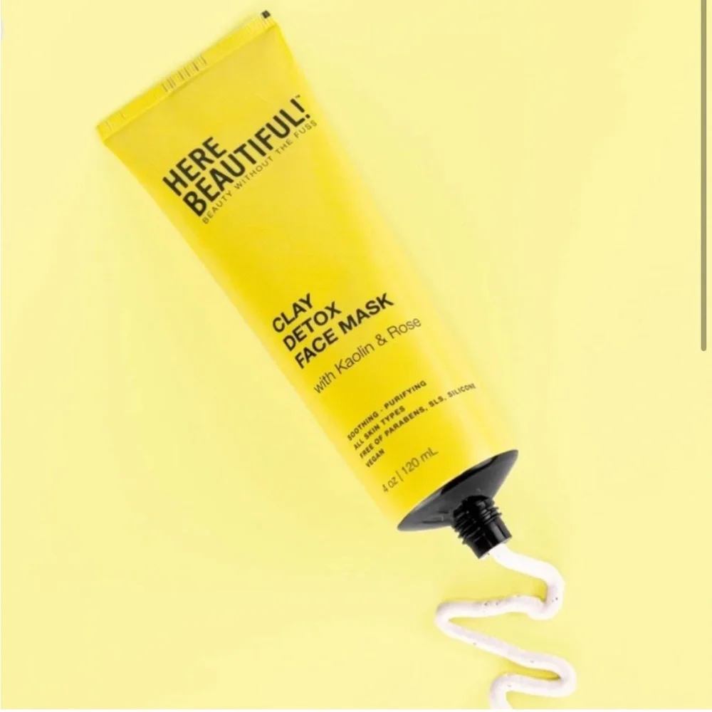 Here Beautiful | 2 Bundle Clay Detox Face Mask with Kaolin & Rose